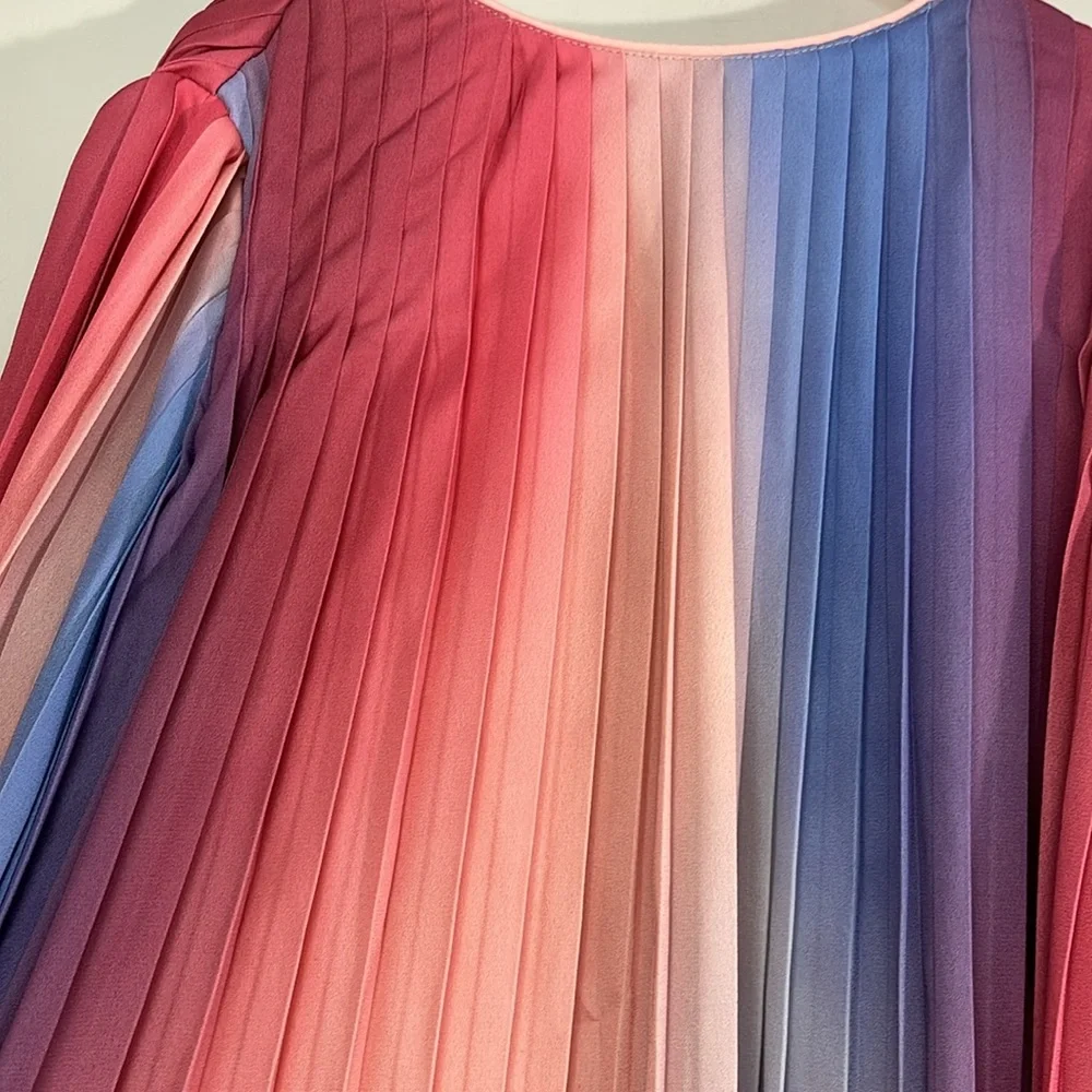 Sonia Rykiel gradient chiffon pleated dress